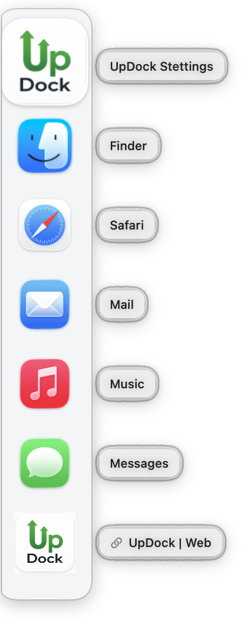 Example UpDock mini-dock